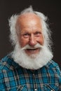 Old man with a long beard wiith big smile Royalty Free Stock Photo