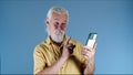 Old Man Making Video Call on the Phone Royalty Free Stock Photo