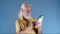 Old Man Making Video Call on the Phone Royalty Free Stock Photo