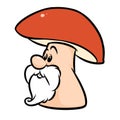 Old man mushroom character cartoon
