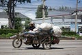 Old Man and Old Honda Motercycle. Royalty Free Stock Photo