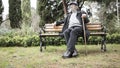 Old man in the park Royalty Free Stock Photo