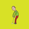 old man playing golf Royalty Free Stock Photo