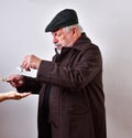 Old man is profiteering from he hand sanitizer shortage