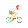 Old Man Riding Bicycle Royalty Free Stock Photo