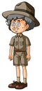 Old man in safari outfit