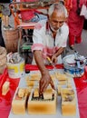 Old man selling dessert in Chandni Chowk Old Delhi