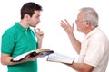 Old man sharing Gospel Royalty Free Stock Photo