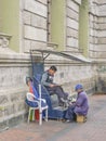 Old Man Shoeshine Working