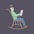 Old man sitting on a chair Royalty Free Stock Photo