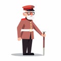 old man soldier vector flat minimalistic isolated illustration