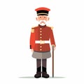 old man soldier vector flat minimalistic isolated illustration