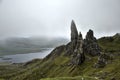 Old man of storr covered by fog