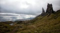 The Old Man of Storr on the Isle of Skye in the Highlands of Scotland Royalty Free Stock Photo