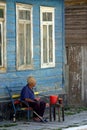 Old man in Sulina, Romania