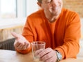 Senior man taking pills Royalty Free Stock Photo