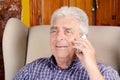 Old man talking on phone. Royalty Free Stock Photo