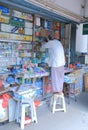 Old man at tobacco shop