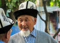 Old man in traditional clothes in Kyrgyzstan