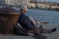Old man in Trieste Royalty Free Stock Photo