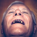 Old man with ugly teeth Royalty Free Stock Photo