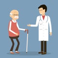 Old Man visit a Doctor Royalty Free Stock Photo