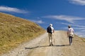 Old Man and Woman Trecking Royalty Free Stock Photo