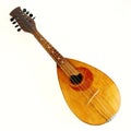 Old mandolin located diagonally on a black background Royalty Free Stock Photo