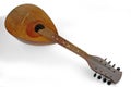 Old mandolin rotated fingerboard to the camera. Royalty Free Stock Photo