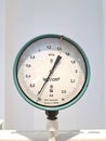 Old Manometer Exhibited at GES-2 Cultural Center in Moscow, a Redesigned Water Power Plant in Moscow, Russia. Old Soviet device Royalty Free Stock Photo