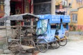 Old manpower tricycle in longhai city