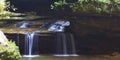 Old Mans Cave Ohio State Park Waterfall Royalty Free Stock Photo