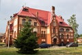 Old mansion in German style with a tiled roof in Baltiysk, Kaliningrad region Royalty Free Stock Photo