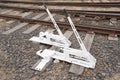 Old manual railroad switches Royalty Free Stock Photo