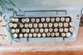Old Manual Typewriter keys in Thai Language. Royalty Free Stock Photo