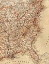 Old map of America Royalty Free Stock Photo