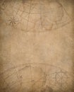 Old map background with copyspace in center Royalty Free Stock Photo