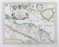 Old map of Cayenne and French Guyana