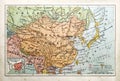 Old map of the China and Japan Royalty Free Stock Photo