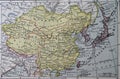Vintage map of China, Korea and Japan Royalty Free Stock Photo