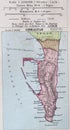 Old 1945 Map of the Environs of Gibraltar, Great Britain.