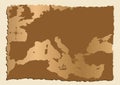 Old map of Europe Royalty Free Stock Photo