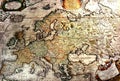 Ancient map of Europe Royalty Free Stock Photo