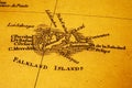 Old Map Falkland Islands Malvinas