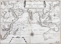 Old map of Indian Ocean