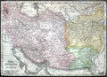 Old map of Iran, Afganistan and Pakistan Royalty Free Stock Photo