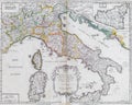 Old map of Italy Royalty Free Stock Photo