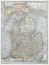 Old Map of Lower Michigan