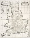 Old map of saxon britain Royalty Free Stock Photo