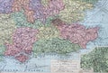 Old 1945 Map of the South East of England.